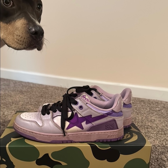 Bape Purple Sneakers Classic Design